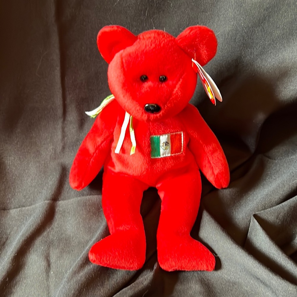 1999 Ty Beanie Baby “Osito the Mexican Flag” Teddy Bear